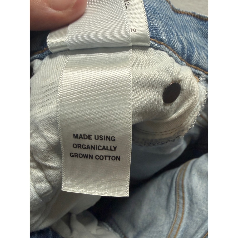 AGOLDE 90s Distressed High Rise Straight Leg Jeans 24 Button Fly Ripped Knee - Picture 11 of 11